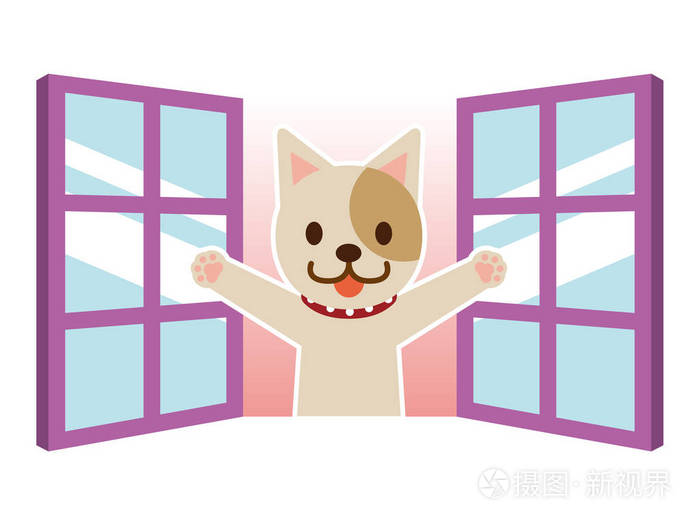狗把窗户打开