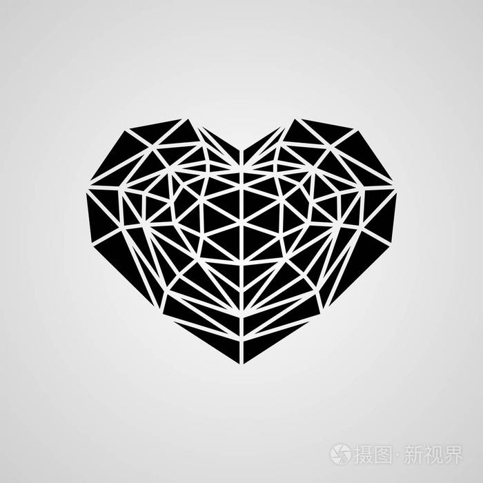 黑色的三角形心