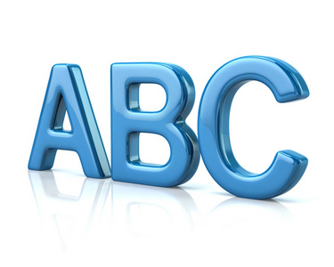 蓝色的 Abc 字母