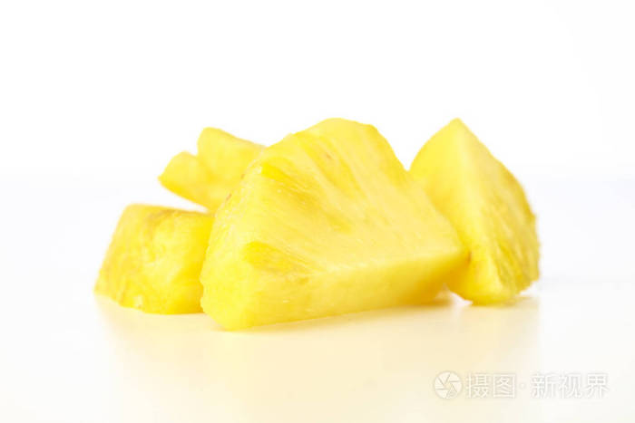 特写的菠萝块
