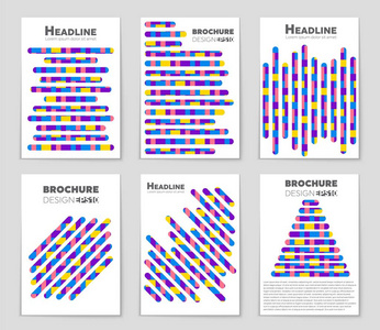 抽象矢量布局背景集。艺术模板设计 列表 页面 样机宣传册主题样式 横幅 想法 封面 小册子 打印 传单，书，空
