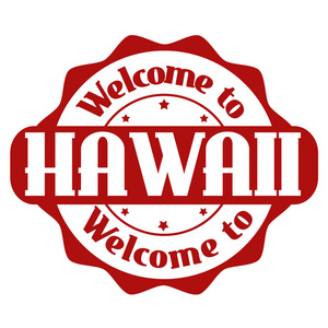 欢迎来到夏威夷签字或者盖章