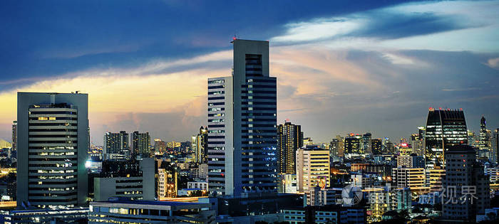 城市与美丽scyscrapers