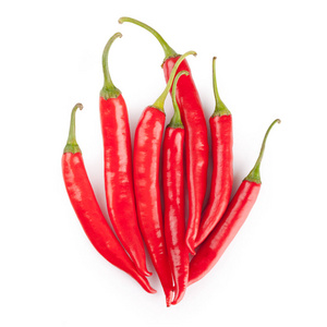 红辣椒或孤立的白色背景上的辣椒红辣椒