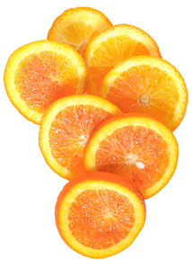 橙色的成熟片顶视图图片