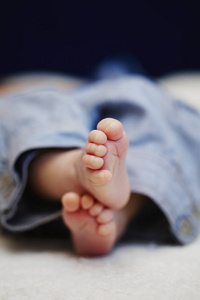 初生婴儿的的双脚