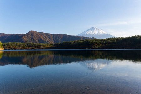 湖西湖和山富士