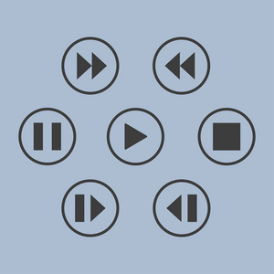 媒体播放器控制按钮照片