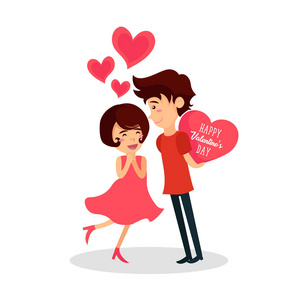 现代浪漫情人节快乐卡，适合邀请 Web 横幅 社交媒体和其他情人节相关的场合