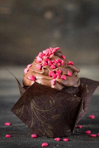 巧克力蛋糕奶油的情人节
