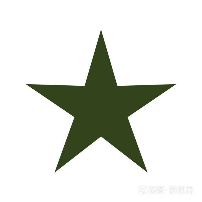 绿星孤立的图标