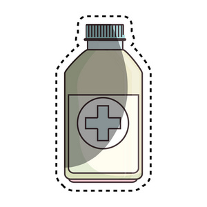 医药瓶孤立的图标
