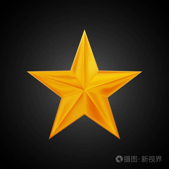 为您设计金色星徽手绘图矢量图