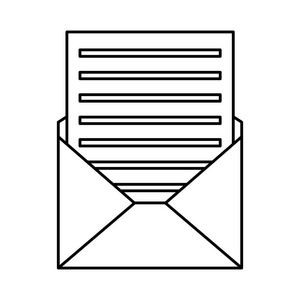 孤立的邮件信封图标
