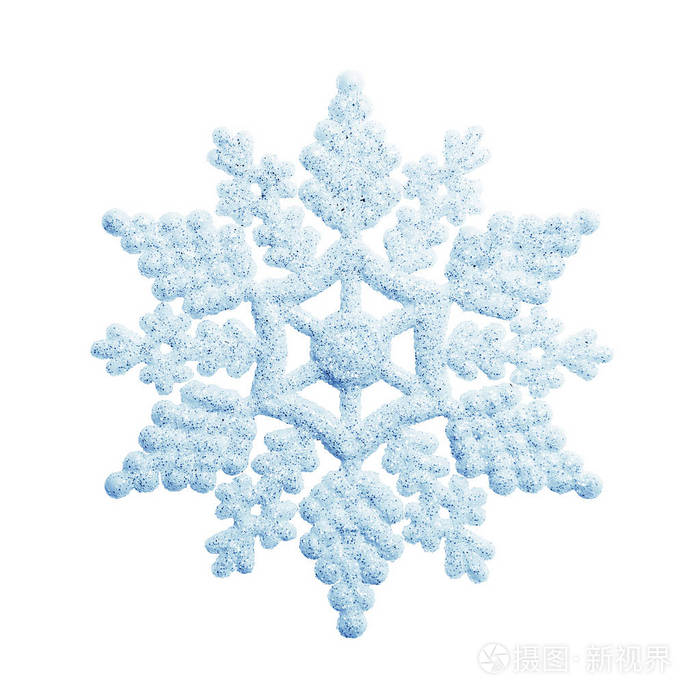 在白色背景上的雪花