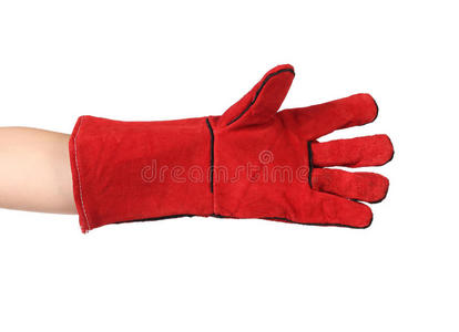 重型红手套。