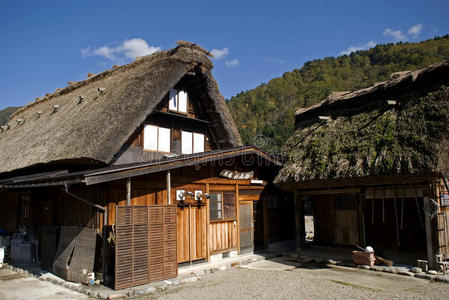 日本白川道传统村落图片