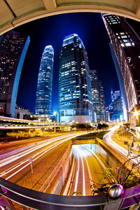 香港夜间城市交通