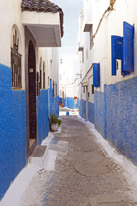 摩洛哥拉巴特多彩街道
