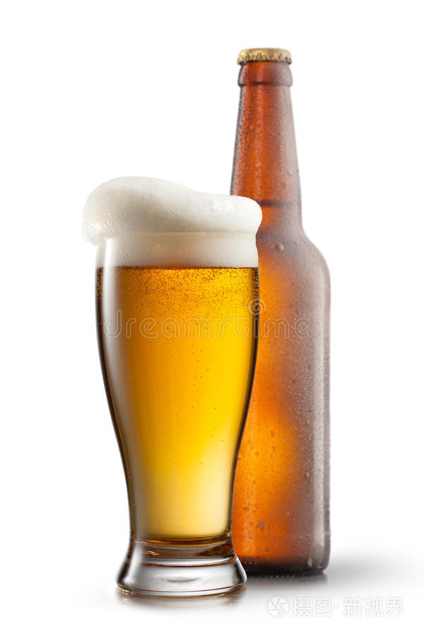 白底玻璃啤酒