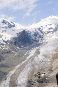 美丽的冰川粉笔画。奥地利阿尔卑斯山