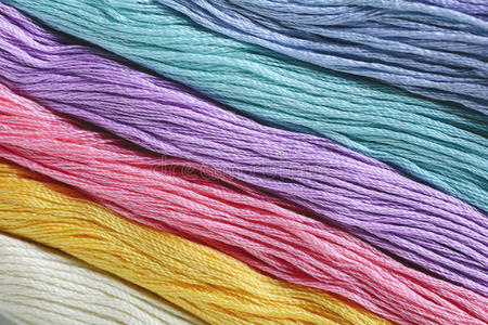 彩色纱线照片