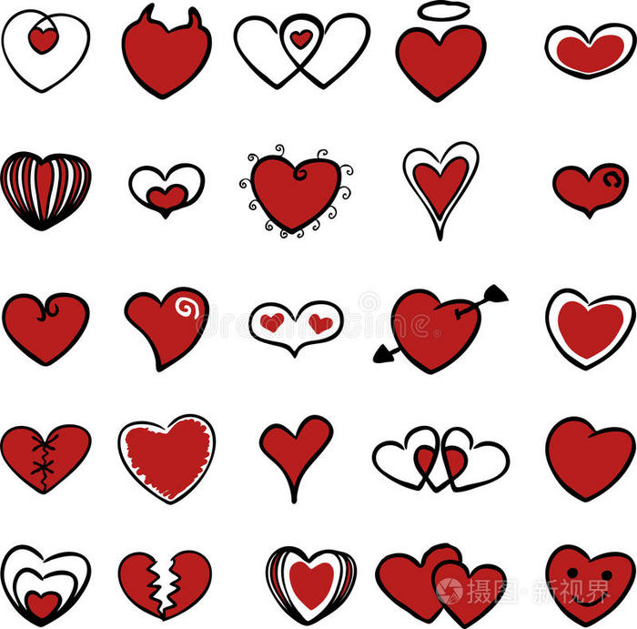 心形符号系列2插画-正版商用图片0wqk58-摄图新视界