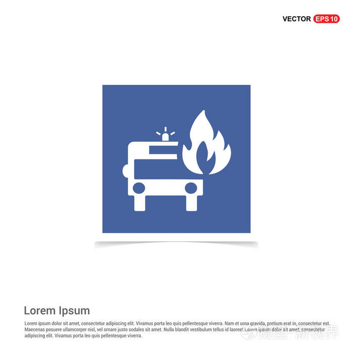 消防车平面图标