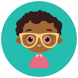 戴眼镜可爱卡通图片