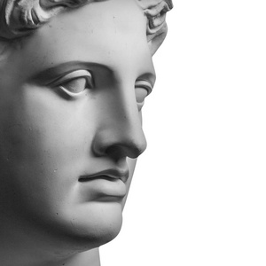 石膏雕塑人脸.