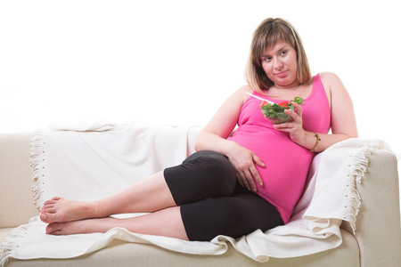 孕妇吃沙拉