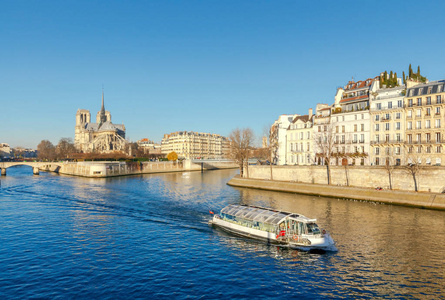 巴黎。在一个晴朗的冬日早晨 Ile de la Cite