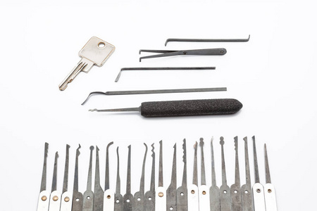 螺丝刀开锁开锁尝试用塑料工具自制刀片来破坏财产开锁用塑料工具自制