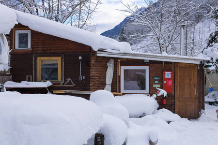 冬天, 野营, 雪, 蓝色, 天空