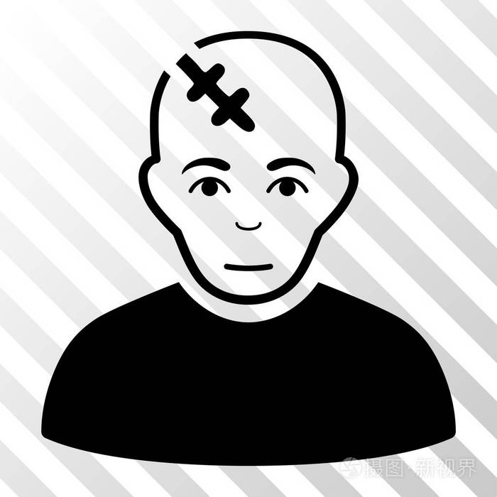 头部受伤矢量图标