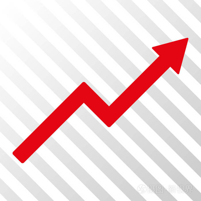增长趋势图表矢量图标