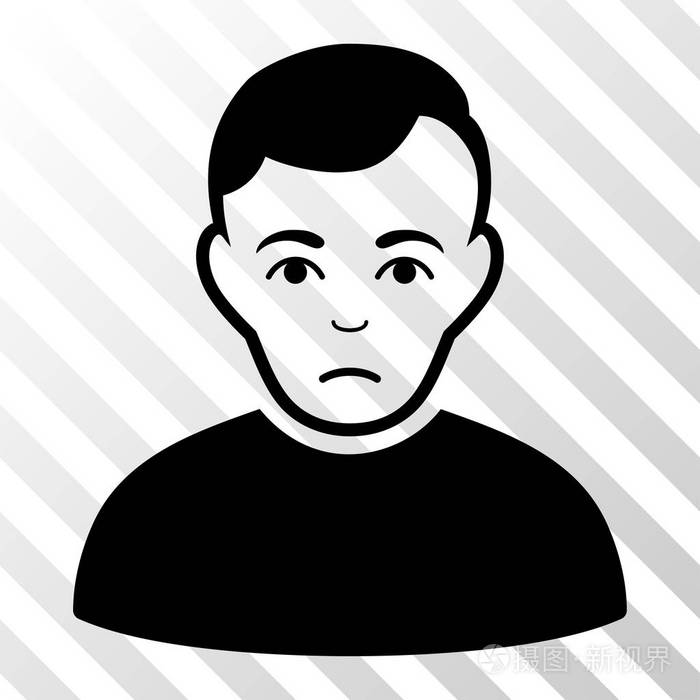 可悲的男人矢量图标