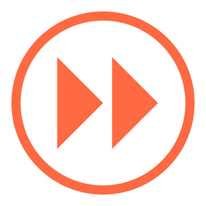 进线箭头符号快进线性圆圈图标照片