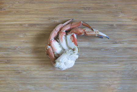 螃蟹腿的顶视图照片