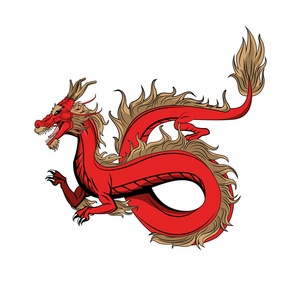 龙卡通图标女孩的星座水瓶座歹徒形象中的男孩肖像多米诺骨牌一对带刀