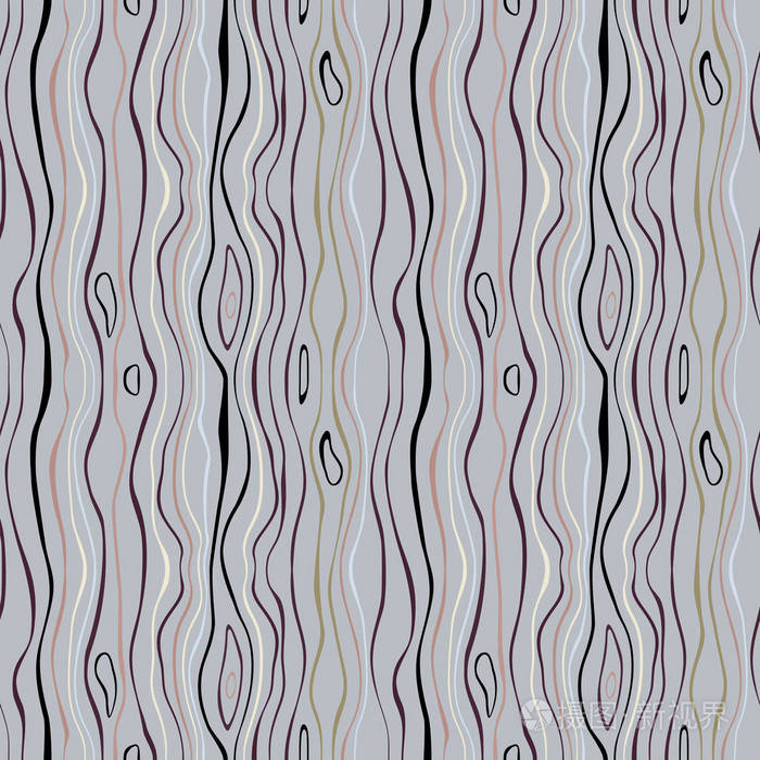 垂直的细波浪线.冬季主题纹理.灰色,黑色,浅色背景.矢量