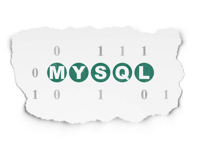 数据库概念 Mysql 撕裂纸张背景上