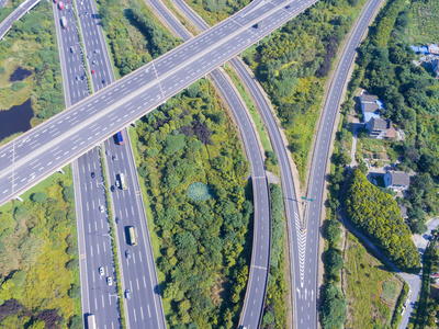 鸟瞰的公路