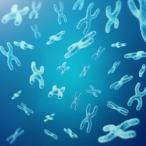 Xy 染色体作为人类生物学医学符号基因疗法或微生物学遗传学研究的一个概念。3d 渲染