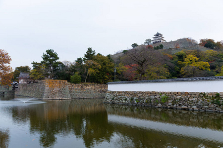 在秋天日本丸龟城堡