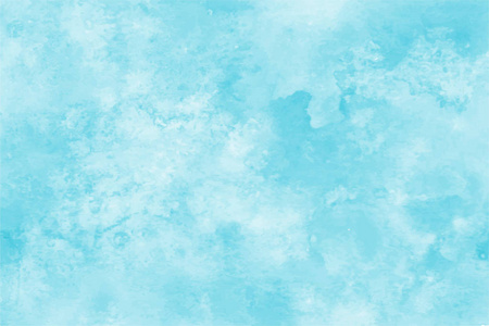 蓝色的水彩向量背景。抽象的手油漆平方米染色背景