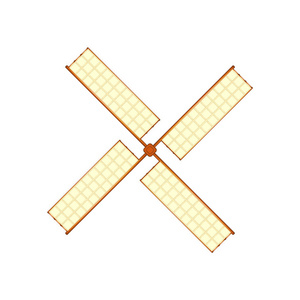 木制风车在复古的设计