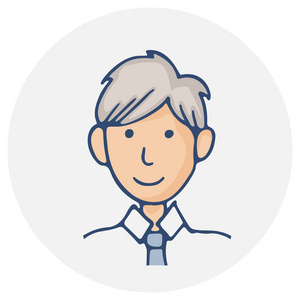 阿凡达男性上班族在一个圆圈照片