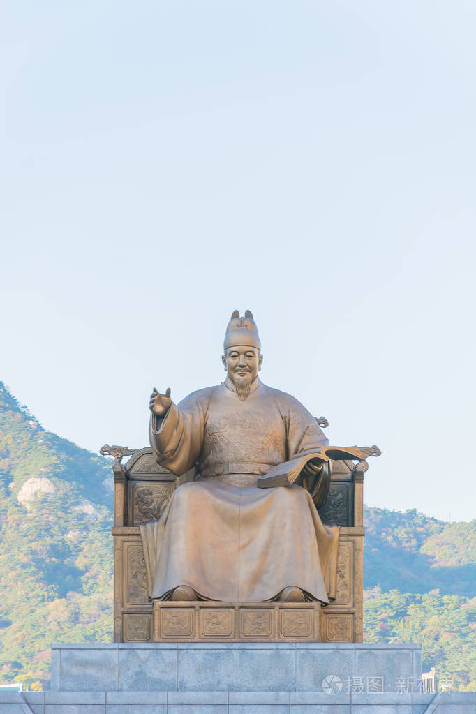 首尔市韩国世宗大王雕像