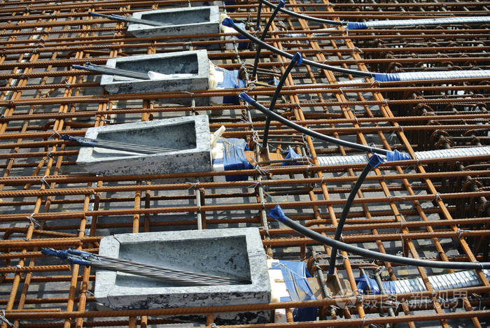 施工现场预应力混凝土预应力索筋锚头